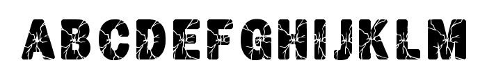 Cracked Regular Font UPPERCASE