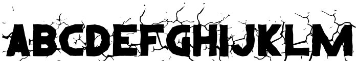 Cracked Wall Roots Font LOWERCASE