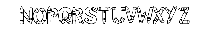 Crayons By Squeeb Creat Regular Font UPPERCASE