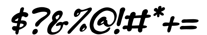 Crazy Midnight Italic Font OTHER CHARS