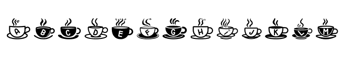 Crazy coffee cup Regular Font UPPERCASE