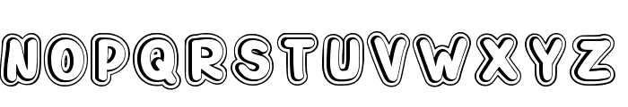 Creative Outline Regular Font UPPERCASE
