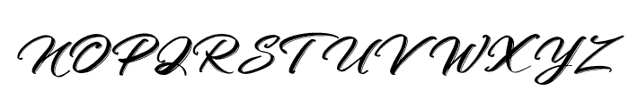 Creative Signature Italic Font UPPERCASE