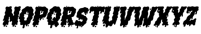 Creepy Bloody Slant Font UPPERCASE