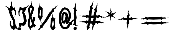 Creepy Broom Font OTHER CHARS