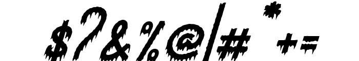 Creepy Ghost Italic Font OTHER CHARS