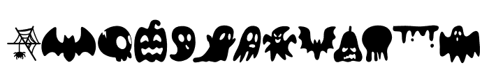 Creepy October Font LOWERCASE