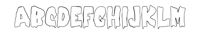 Creepy Spooky Outline Font LOWERCASE