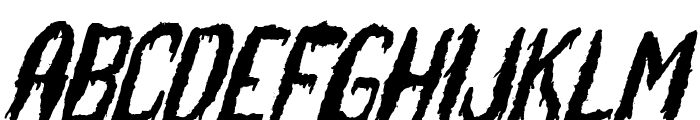 Creepy Zombie Italic Font UPPERCASE
