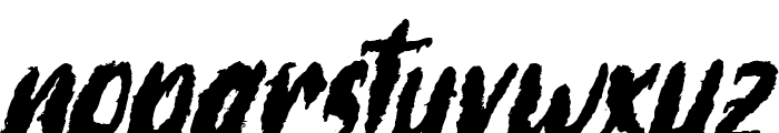 Creepy Zombie Italic Font LOWERCASE