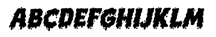 CreepyBloody-Slant Font LOWERCASE