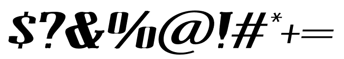 Crigo Italic Font OTHER CHARS