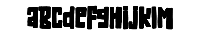Crooked Zombies Color Font LOWERCASE