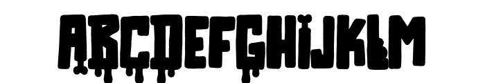 Crooked Zombies Doodles Font UPPERCASE