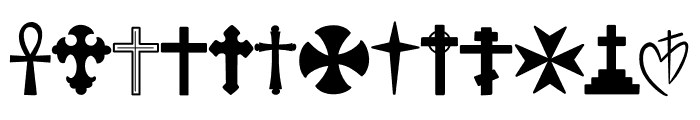 Cross Doodle Font UPPERCASE