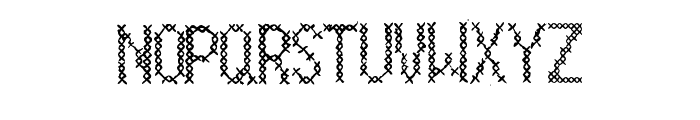 Cross Stitch By Squeeb  Regular Font UPPERCASE