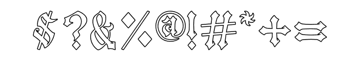 Crosshead Outline Font OTHER CHARS