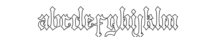 Crosshead Outline Font LOWERCASE
