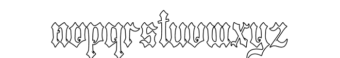 Crosshead Outline Font LOWERCASE