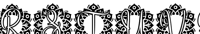 Crown Mandala Monogram Font UPPERCASE