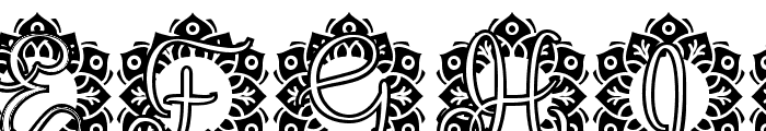 Crown Mandala Monogram Font LOWERCASE
