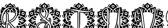 Crown Mandala Monogram Font LOWERCASE