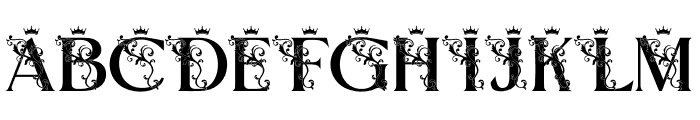 Crown Monogram Font UPPERCASE