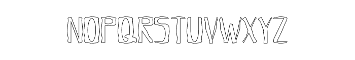 Crumpled Letter Outline Font LOWERCASE