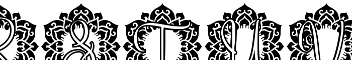 Crystal Mandala Monogram Font UPPERCASE