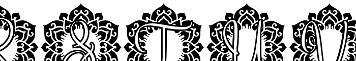 Crystal Mandala Monogram Font LOWERCASE