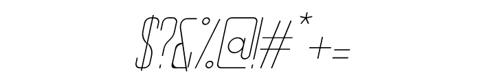 Cukils Thin Italic Font OTHER CHARS