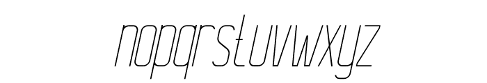 Cukils Thin Italic Font LOWERCASE