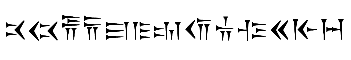 Cuneiform Regular Font UPPERCASE