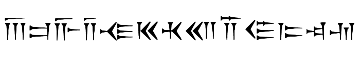 Cuneiform Regular Font LOWERCASE