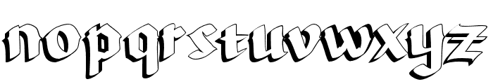 Cunigund Extrude Font LOWERCASE