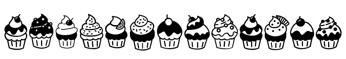 Cupcake Doodle Font Font UPPERCASE