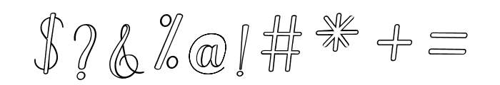 CupcakeHandmadeOutlineSlant Font OTHER CHARS