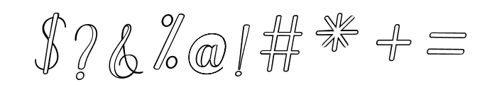 CupcakeHandmadeOutlineSlant9 Font OTHER CHARS
