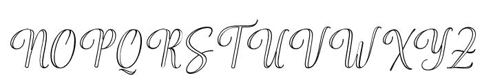 CupcakeHandmadeOutlineSlant9 Font UPPERCASE