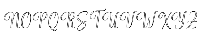 CupcakeHandmadeOutlineSlant Font UPPERCASE