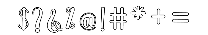 CupcakeSunshineOutline Font OTHER CHARS