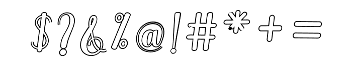 CupcakeSunshineOutlineSlant Font OTHER CHARS