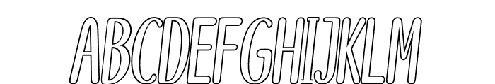 CupcakeSunshineOutlineSlant Font UPPERCASE