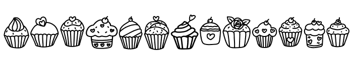 Cupckes Font UPPERCASE