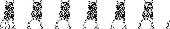 Curious Cat Mandala Monogram Font OTHER CHARS