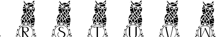 Curious Cat Mandala Monogram Font UPPERCASE