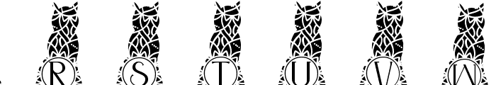 Curious Cat Mandala Monogram Font LOWERCASE