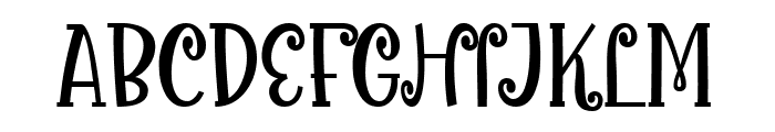 Curly Funky Font UPPERCASE
