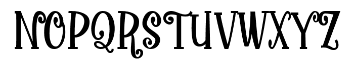 Curly Funky Font UPPERCASE