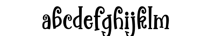 Curly Funky Font LOWERCASE